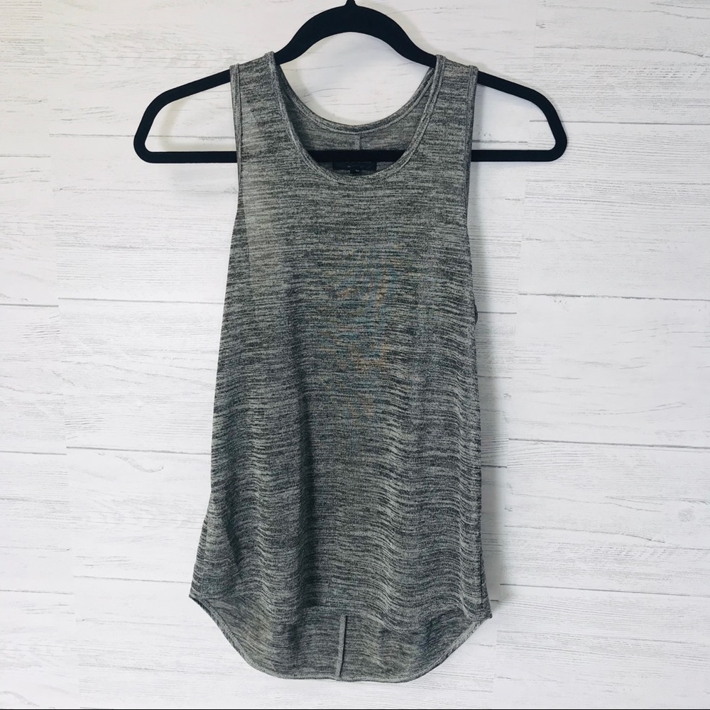 RAG & BONE Metallic Silver Tank Top